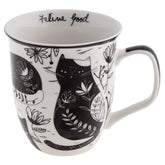 Karma Gifts boho mug cat front view, ideal for daily coffee rituals