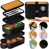 KARRICO bento box with airtight lids keeps meals fresh during commutes.