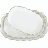 Kassel 14-inch oval ceramic platter for elegant party servings