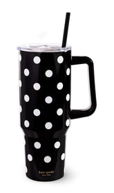 kate spade new york 40oz tumbler with handle and straw for on-the-go hydration