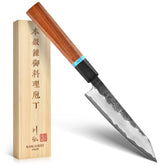 KAWAHIRO Japanese Utility Knife 5-inch with precision-focused paring for peeling and slicing.