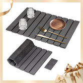 KAWRYDI large stone drying mat on counter showing rapid moisture absorption