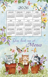 Kay Dee Designs Sweet Kitties calendar towel wall art enhances kitchen decor and planning