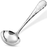 KEAWELL Premium 7.3-inch hammered gravy ladle for elegant gravy serving.