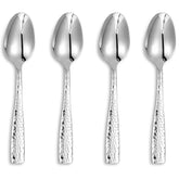 KEAWELL Louis hammered spoons close-up showing textured surface and refined mirror finish