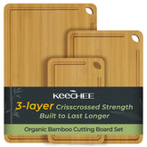 Keechee bamboo cutting board 15x10 inches for versatile kitchen prep and easy slicing