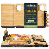 Keechee charcuterie board with chalkboard edge for personalized labels
