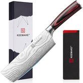 KEEMAKE Nakiri Knife 7-inch with razor-edge for precise vegetable slicing