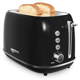 Keenstone Retro 2-Slice Toaster front view for durable, even browning.