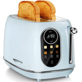 Keenstone Smart Toaster front view with blue finish for quick, precise toasting.