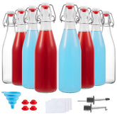 Keigocare 16oz swing-top glass bottle with stopper for airtight storage.