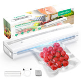 Kejector vacuum sealer machine compact design seals freshness while saving counter space.