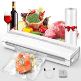 Kejector vacuum sealer top view showing compact footprint for small kitchens