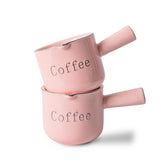 KEMORELA 90ml espresso cup with handle, close-up for precise pours and comfortable grip