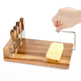 Kenley & Everlynn cheese slicer board with wire for precise, even slices
