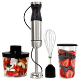 Kenmore immersion blender front view demonstrates 1000W power for silky soups