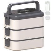 Kenuket stackable bento box with 3 layers for versatile meals.
