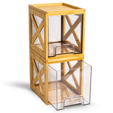 KEOWA bamboo stackable drawers on countertop for organized storage