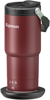 Kepwam self-heating mug 20oz angled view showing long-lasting warmth.