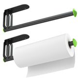 Kerisgo 2-pack strong adhesive under-cabinet paper towel holder for space-saving kitchen storage.
