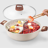 Kerykwan 7-Qt shabu shabu pot with divider for dual broths.