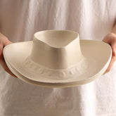 KGCCIZI cowboy hat chip and dip serving set shown as a stylish centerpiece for parties.
