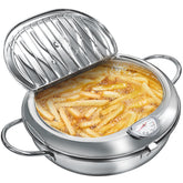 KHTD Deep Fryer Pot showing 4.4 Qt capacity for small-batch frying and versatile use
