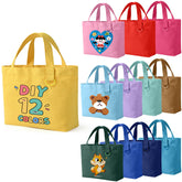 KIDJFGG 12-pack small canvas tote bags with compact design for daily lunches.