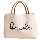 kifasyo Bride Tote Bag front view showing durable canvas for wedding-day essentials