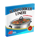 Kiginhans 40x slow cooker liners in 13x21 inch size for easy cleanup.