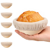 Kikcoin banneton basket set 6-pack for consistent dough proofing