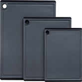 Kikcoin cutting board set large size in use for carving and big slicing tasks.