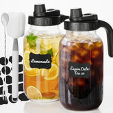 Kikcoin mason jar pitcher with airtight lid for clean, leakproof pours.