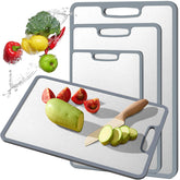 KIKIIKE titanium cutting board double-sided provides versatile prep surfaces.