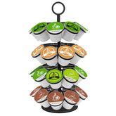 KIMIUP coffee pod holder with 360-degree spin for easy pod access.