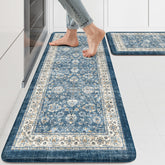 KIMODE anti-fatigue kitchen mat 17x47 in blue cushions feet for cooking