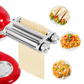 KINGEAGLE pasta roller-attachment for KitchenAid creates smooth dough sheets for fresh pasta