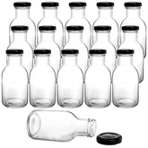 Kingrol 16-pack 8 oz glass bottles showcase clear glass for vibrant sauces.