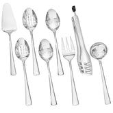 KINGSTONE 8-piece serving utensils set with polished stainless steel for elegant buffets.