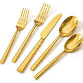 Kingstone Gold Silverware Set dinner knife with mirror finish for elegant daily dining