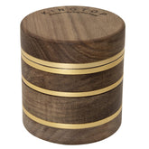 KINGTOP 2.5 inch grinder with walnut wood and magnetic lid for easy spice grinding