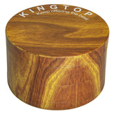 KINGTOP grinder large 3in wood-grain brown, sturdy design for spices