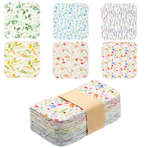 Kinlop Christmas napkins with floral pattern and soft double-layer cotton for reusable dining