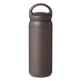 Kinto Dayoff tumbler 500ml dark gray side view highlights double-wall design for temperature retention.