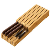 Kiplant in-drawer bamboo knife block keeping knives neatly organized