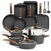 Kitchen Academy 8-inch fry pan with nonstick coating for quick, easy release and cleanup.