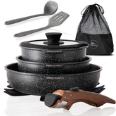 Kitchen Academy removable-handle 8-inch fry pan for versatile RV cooking on any hob