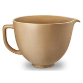 KitchenAid fired clay ceramic bowl, 5 qt, for tilt-head mixers, durable and dishwasher-safe.