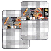 KITCHENATICS heavy duty half sheet rack in stainless steel for even cooling.