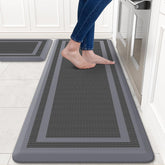 KitchenClouds 2pc anti-fatigue kitchen rugs grey for comfortable standing